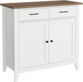 Ivory White Kitchen Storage Cabinet with Drawers and Doors T5269