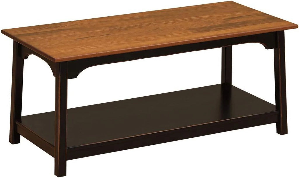 Black 2 Tier Wood Coffee Table H35119