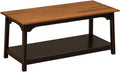 Black 2 Tier Wood Coffee Table H35119