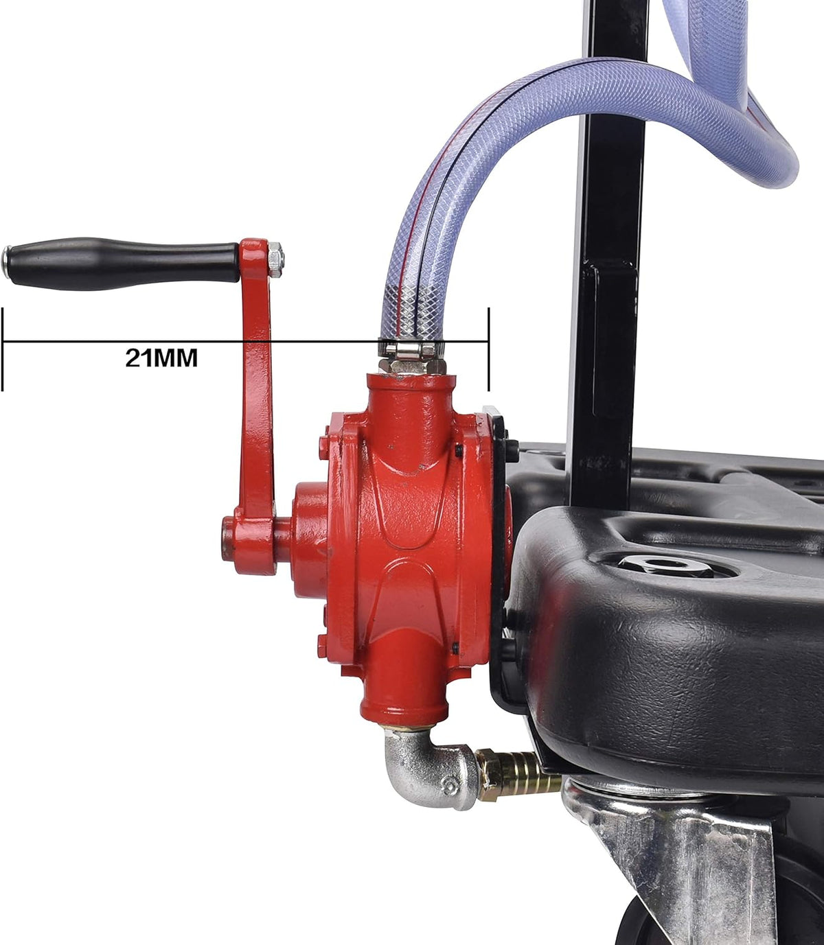 17 Gallon Low Profile Portable Oil Drain Pan with 8 Feet Evacuation Hose Y39949
