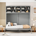 Full Size Murphy Bed with Top Cabinets and Pneumatic Lift F29950