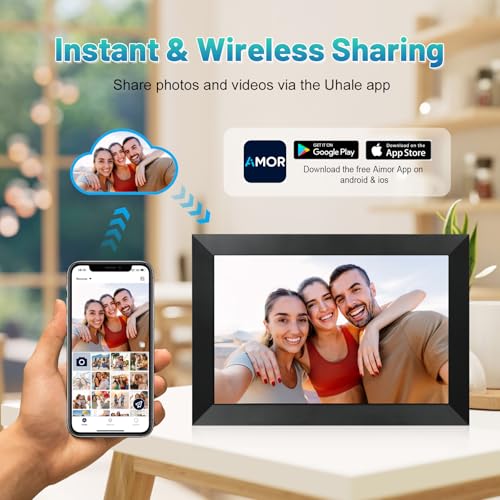 Black 10.1 Inch WiFi Digital Photo Frame with 32GB Storage L3285