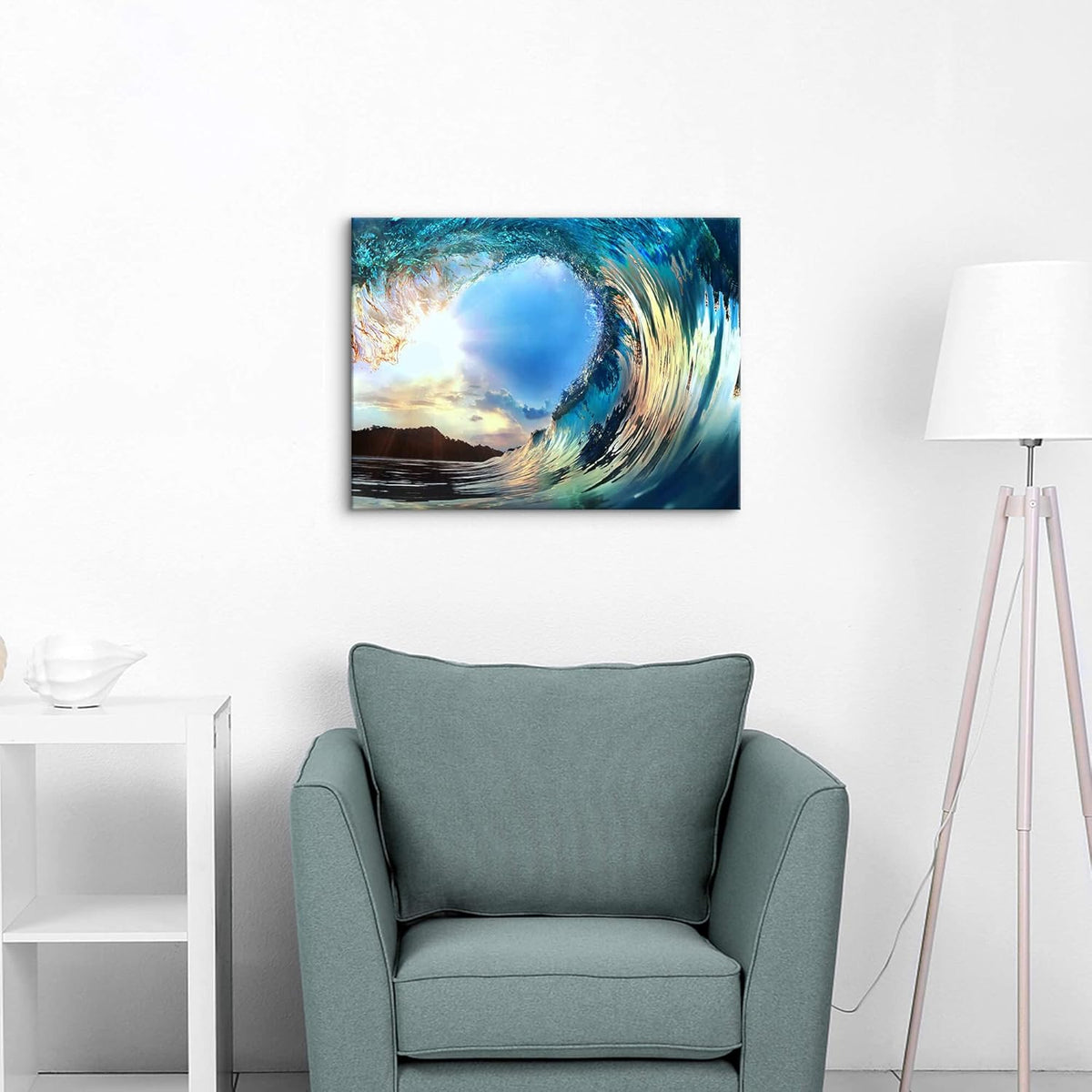 Blue Ocean Waves Canvas Wall Art M47779