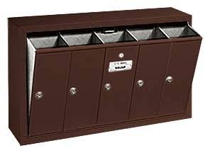 Bronze Vertical Mailbox with 5 Doors M697