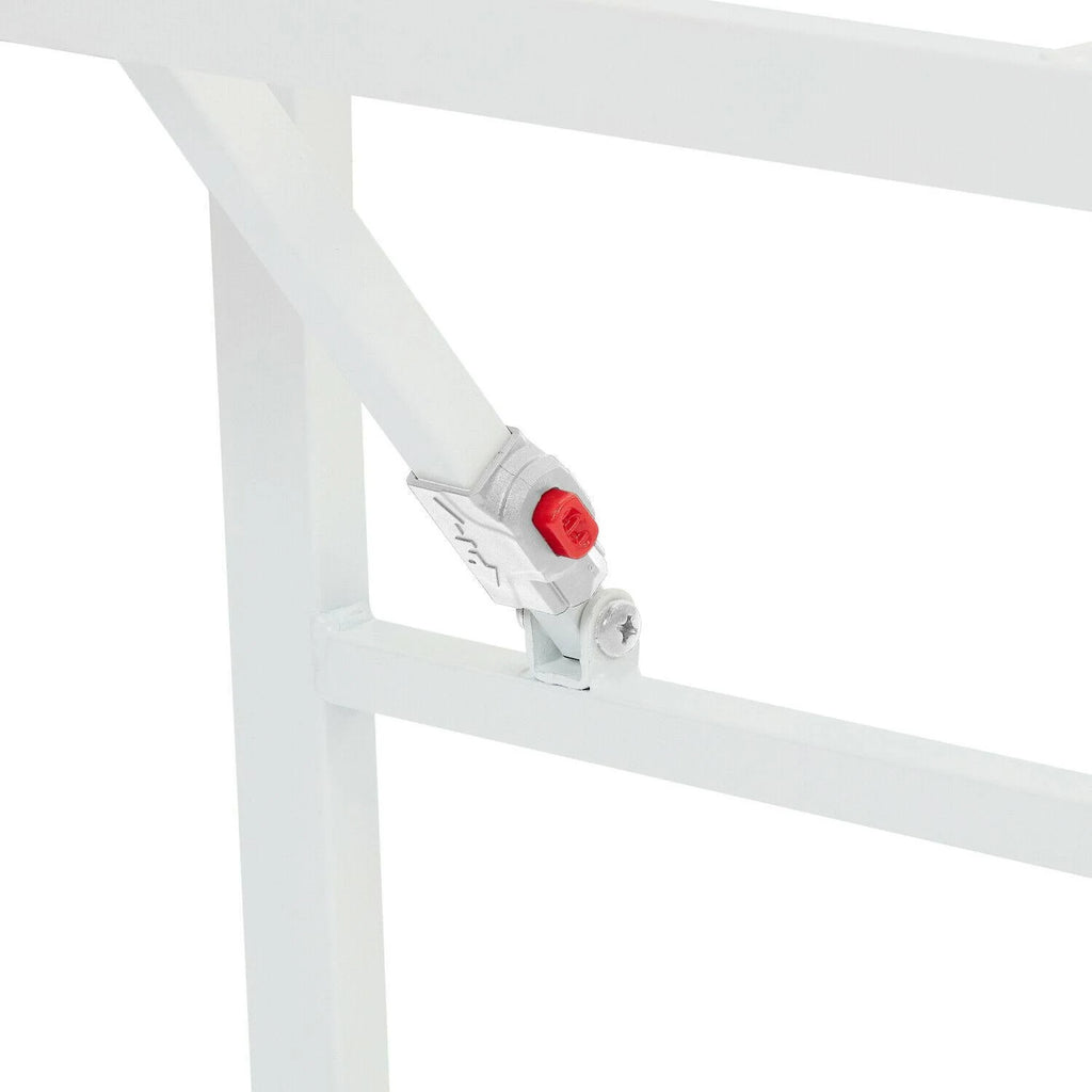 White Steel Bed Frame, King, 14 inch Height B4111