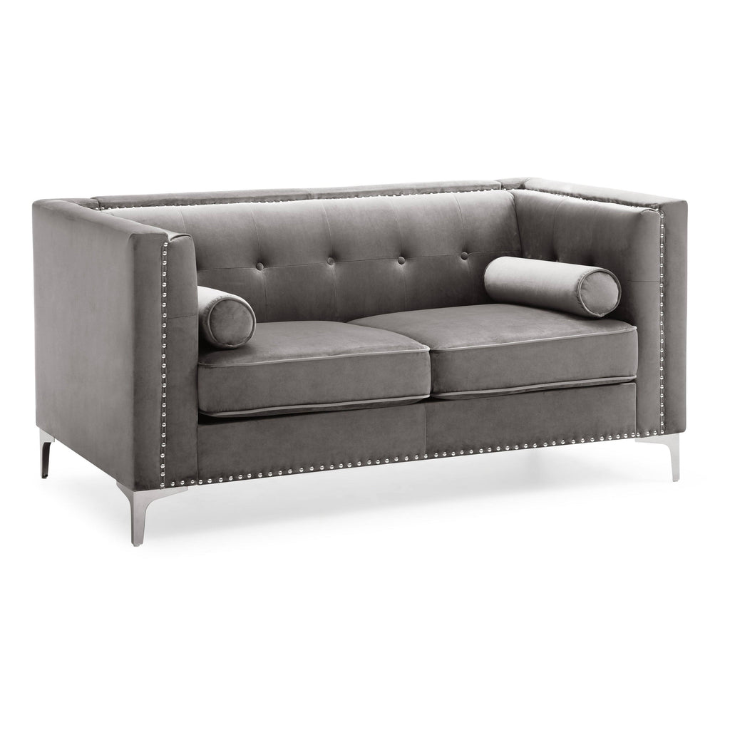 Velvet Tufted Loveseat V2991