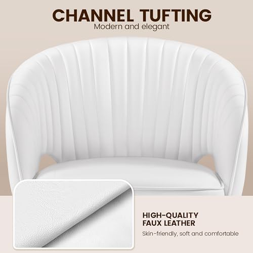 Cream Velvet Swivel Desk Chair with Wheels K66602