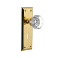 Polished Brass Door Knob with Plate J3544