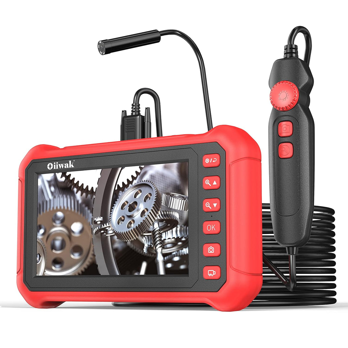 7 IPS Industrial Endoscope 5.0MP 1944P HD Borescope Camera IP68 Waterproof with 6 LED Lights Q916