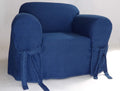 Denim one piece chair slipcover J212496
