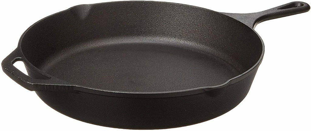 12" Black Cast Iron Round Skillet H4048