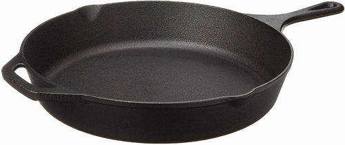 12" Black Cast Iron Round Skillet H4048