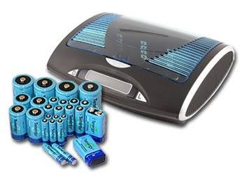 Combo: Universal LCD Battery Charger + 26 NiMH Rechargeable Batteries (8aa/8aaa/4c/4d/2 9V) S28027