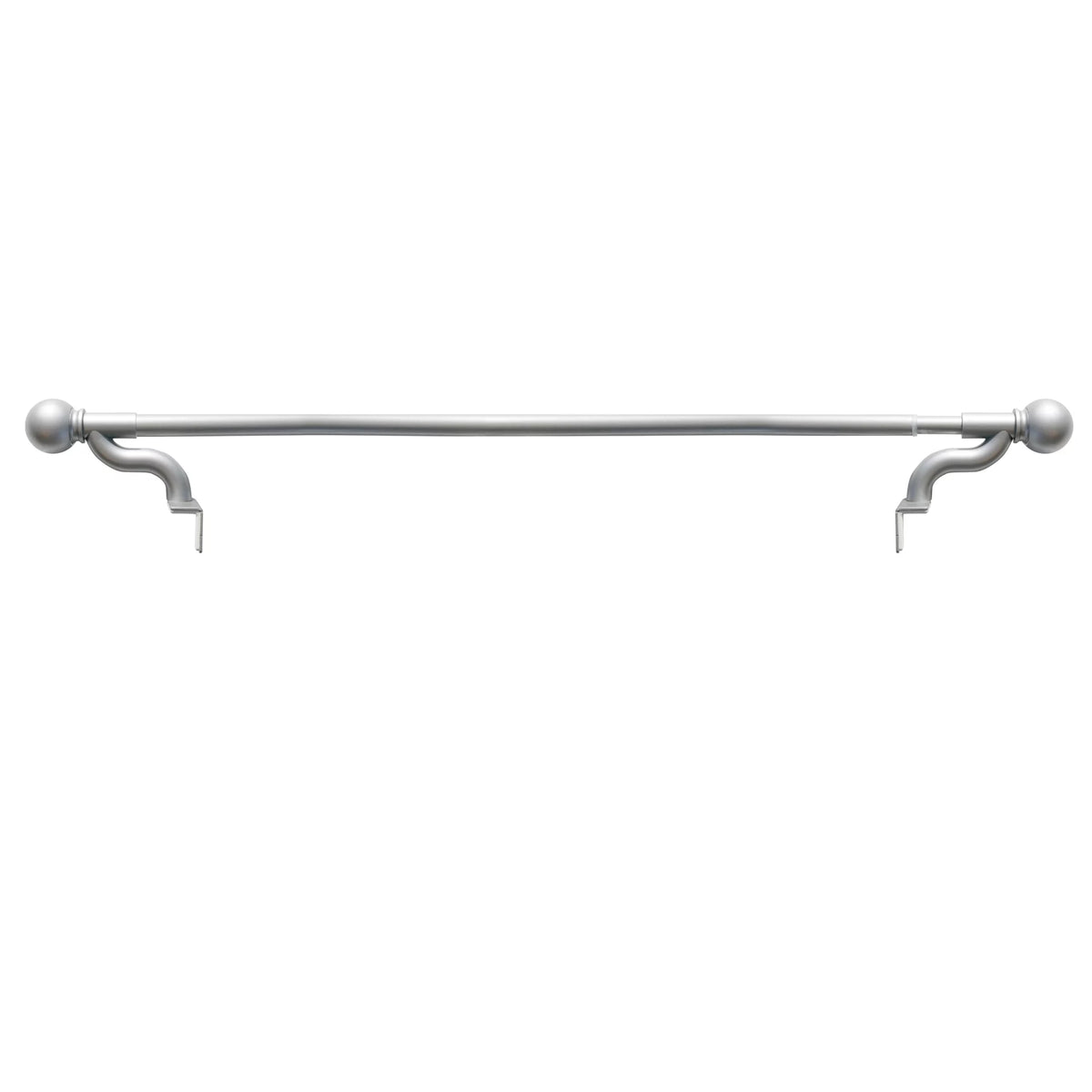 Adjustable Tension Single Curtain Rod, 48" - 84", Brushed Nickel C607100