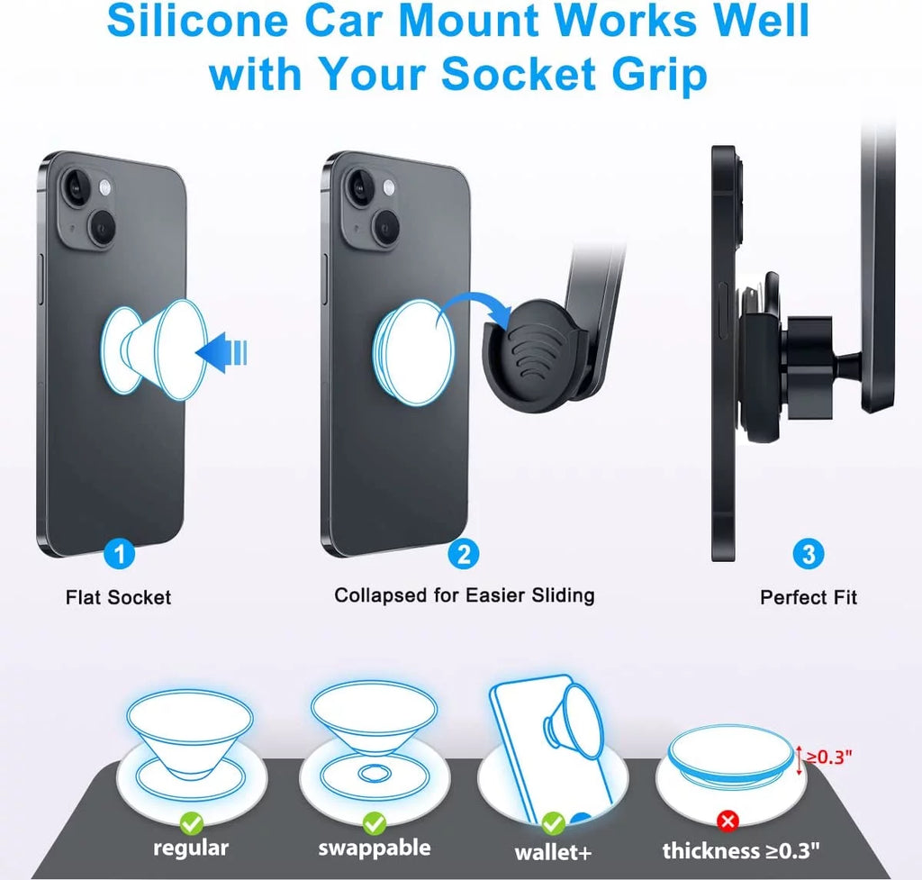 Suction Cup Phone Holder with 360 Rotation - Black Z9612