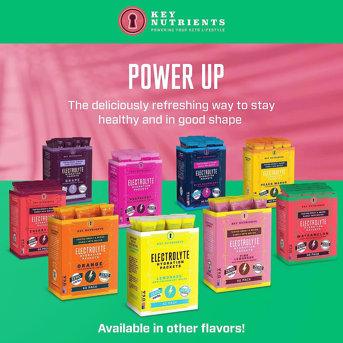 Watermelon Electrolytes Powder Packets 40 Pack T87965
