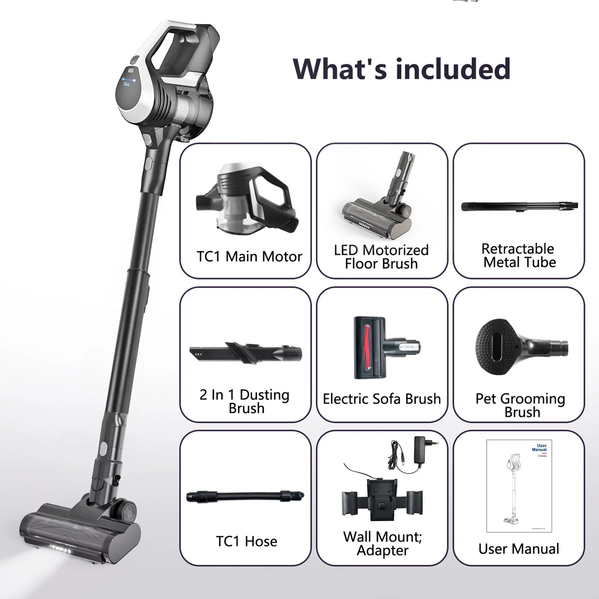 Cordless 4-in-1 Lightweight Stick Vacuum Cleaner N18309