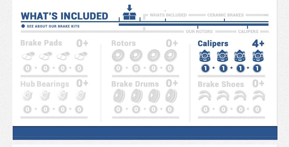 Semi-Loaded Premium Calipers with Hardware E712984