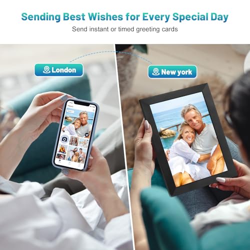 Black 10.1 Inch WiFi Digital Photo Frame with 32GB Storage L3285