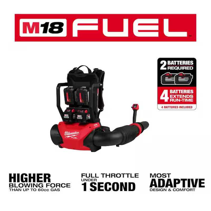 18V Brushless Cordless Backpack Blower Kit with 16 in. Chainsaw Z19392