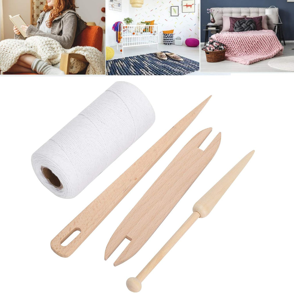 Cotton Rug Yarn with Wooden Shuttle Stick Rod V536603
