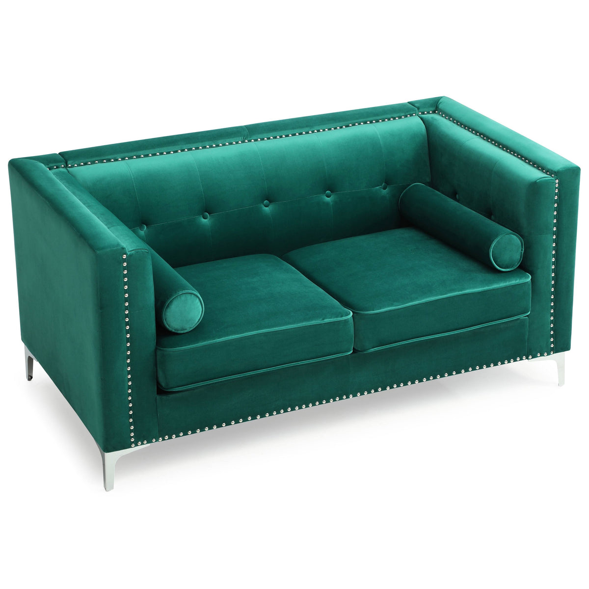 Velvet Tufted Loveseat V2991