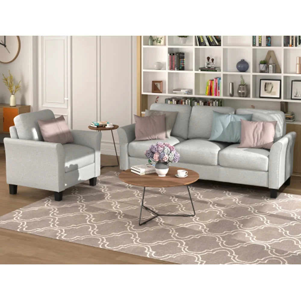 Light Gray Chair and 3-seat Sofa I188658