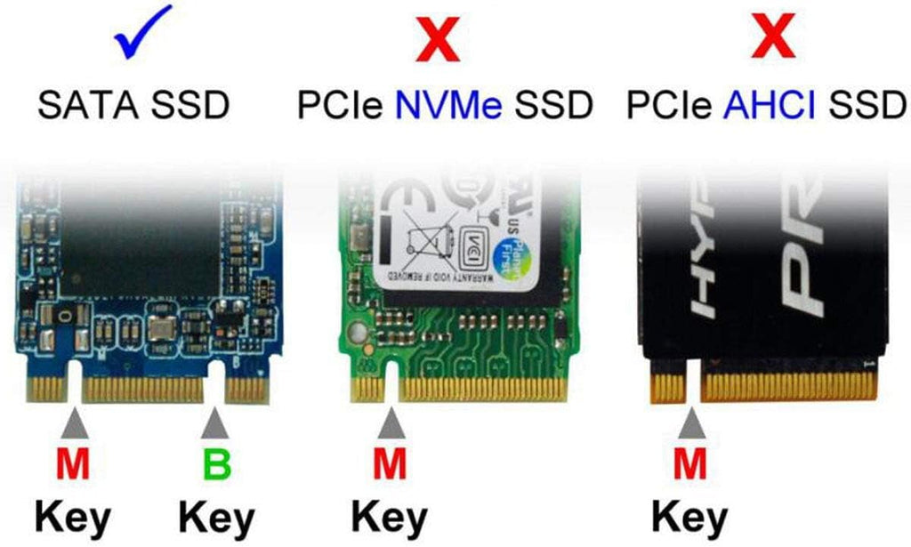 M.2 NGFF B-Key & mSATA SSD to SATA Adapter Enclosure with Switch U329