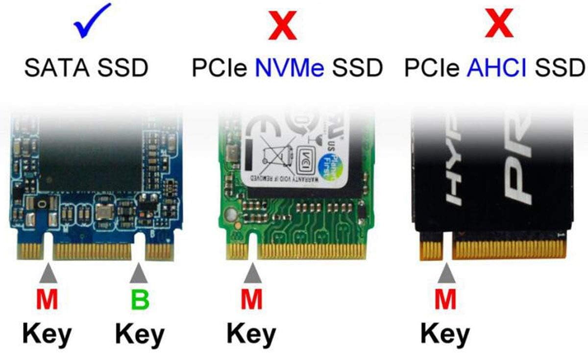M.2 NGFF B-Key & mSATA SSD to SATA Adapter Enclosure with Switch U329