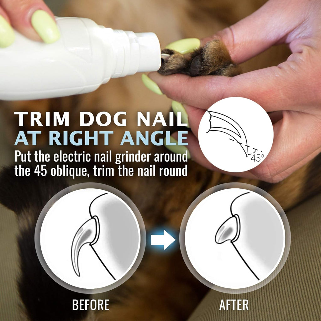 Rechargeable Electric Pet Nail Grinder with 3 Size Ports P245418