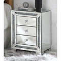 3 Drawer Glass Nightstand L40139