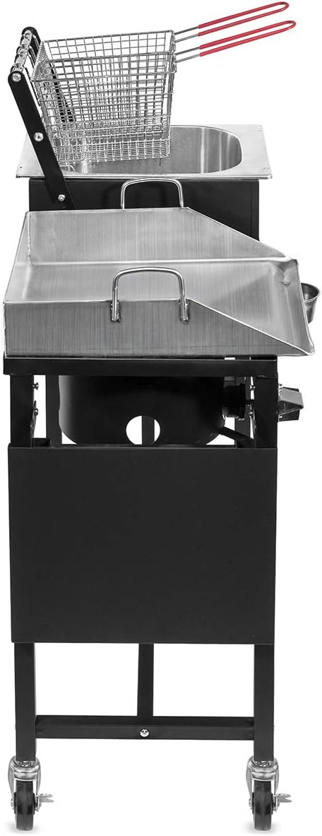 58,000 BTU Outdoor Dual Burner Stove with Wheels Q154477