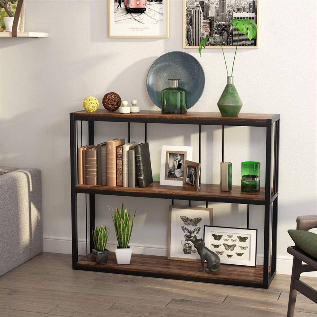 Rustic-Brown 3-Tier Console Table F244