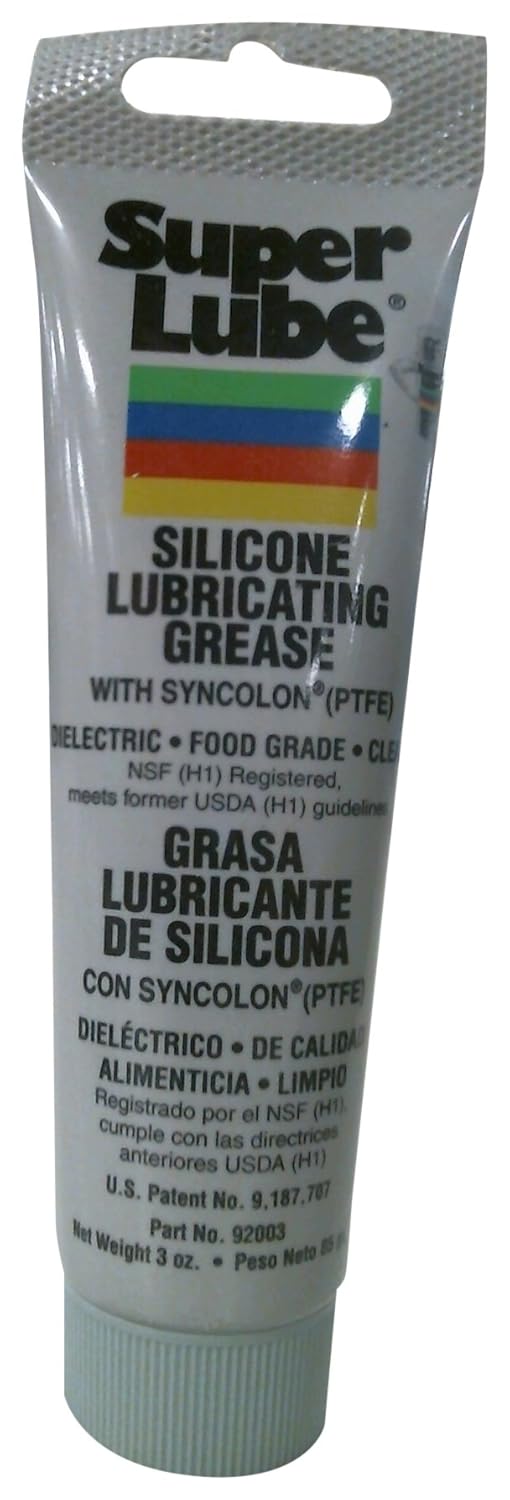 Translucent White Silicone Lubricating Grease with PTFE, 3 oz Tube F83431