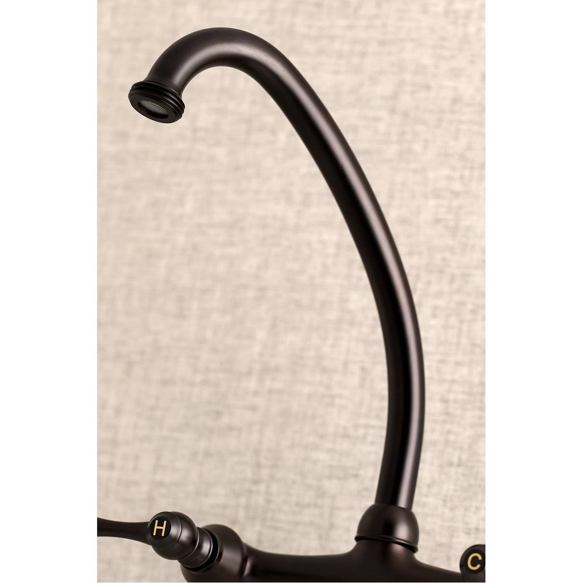 Oil Rubbed Bronze Adjustable Center Wall Mount Laundry Faucet B297183