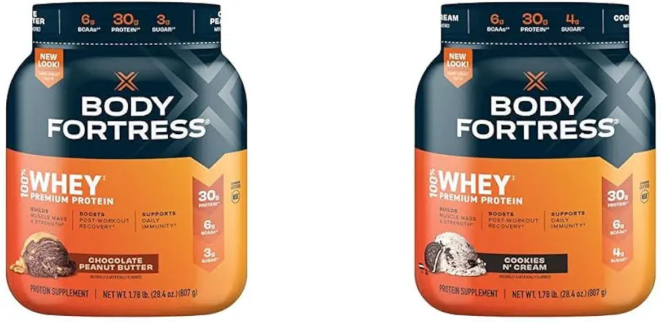 Whey Protein Powder Chocolate Peanut Butter and Cookies N' Cream 1.78lbs H1763
