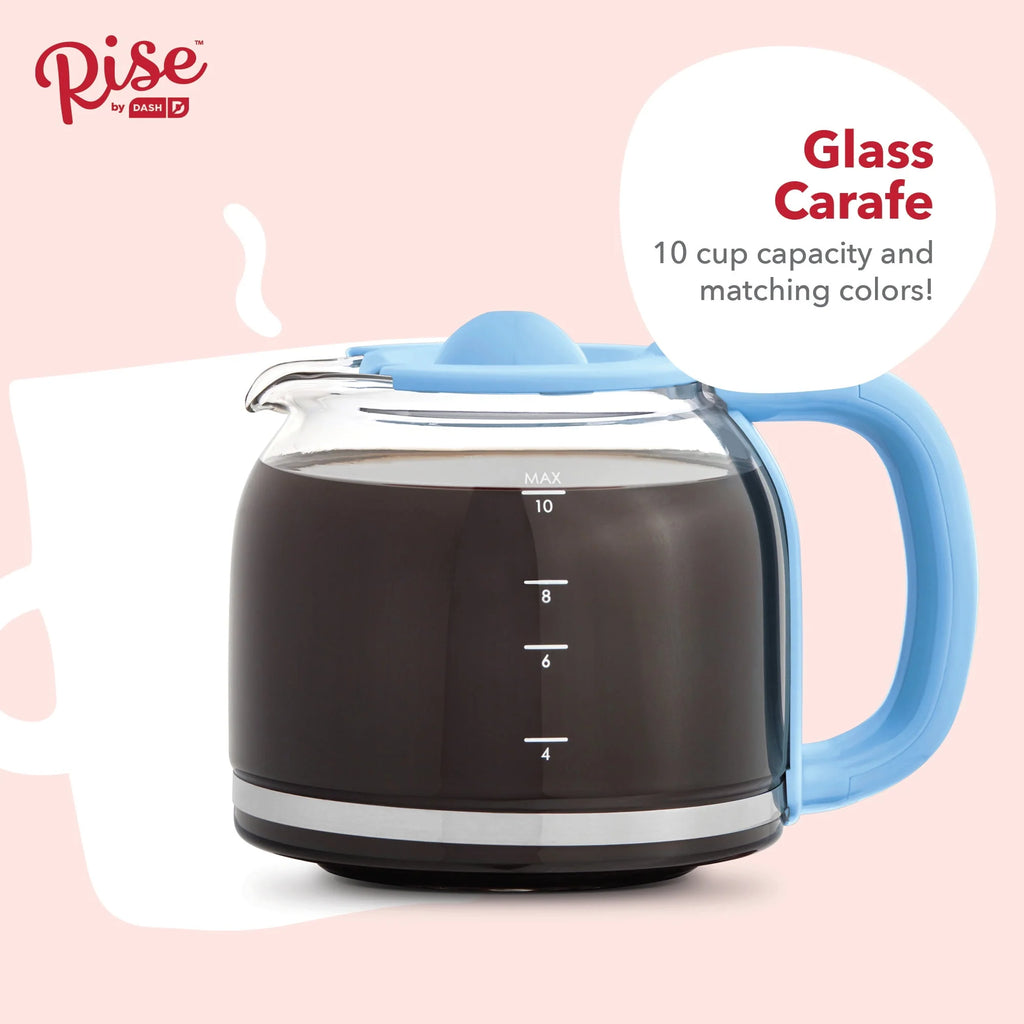Blue 10 Cups Glass Carafe Drip Coffee Maker L9503