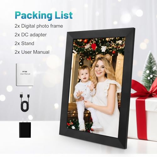Black 10.1 Inch WiFi Digital Photo Frame with 32GB Storage L3285