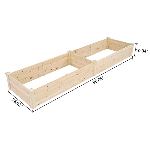 Wooden Raised Garden Bed (92 x 24 x 10 Inch) U27278