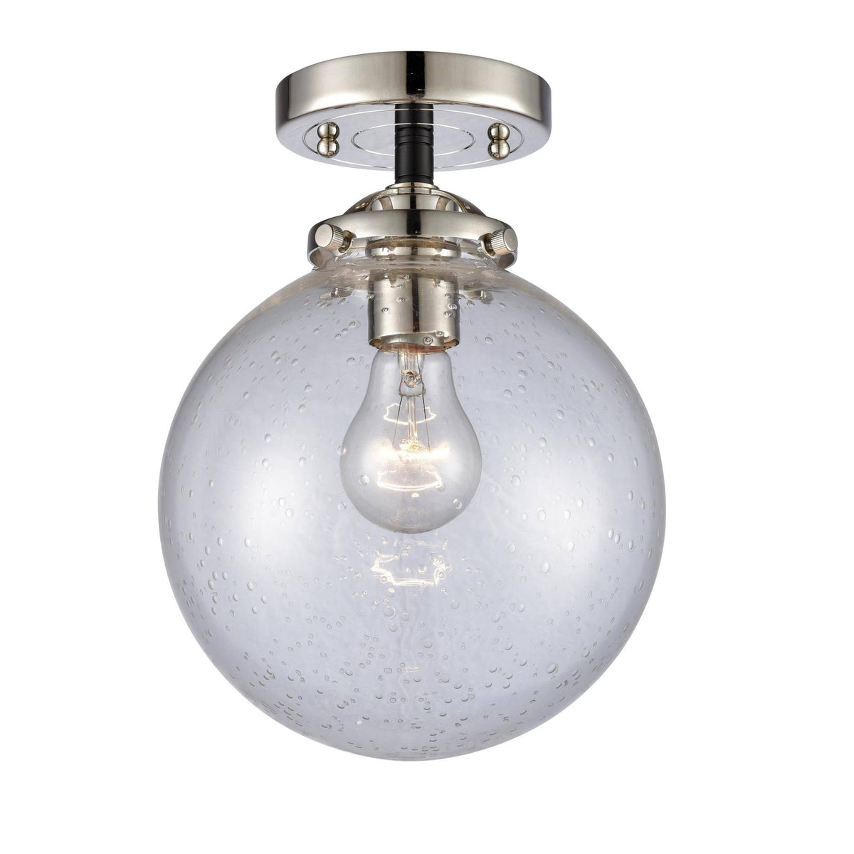 Black Polished Nickel LED Semi-Flush Mount Y4342