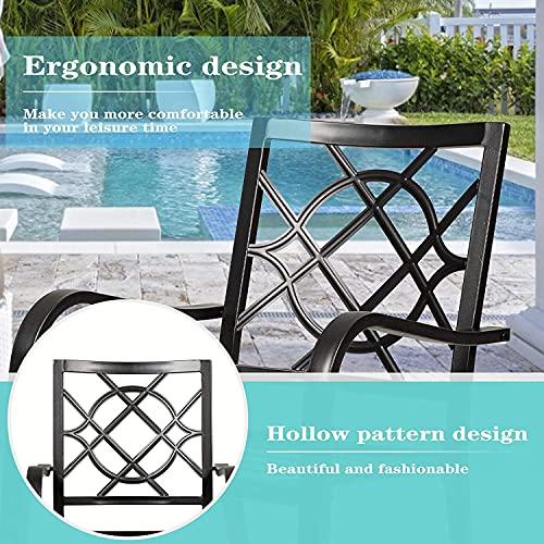 5-Piece Outdoor Wrought Iron Chairs and Table Patio Dining Furniture Set R227166