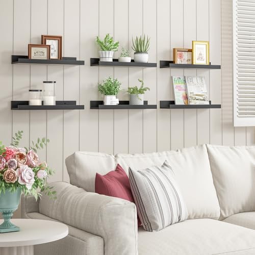 Rustic Brown Wall Shelves Set of 8 I374