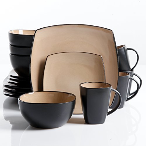 Red Stoneware Dinnerware Set, Service for 4 (16pc) H90195