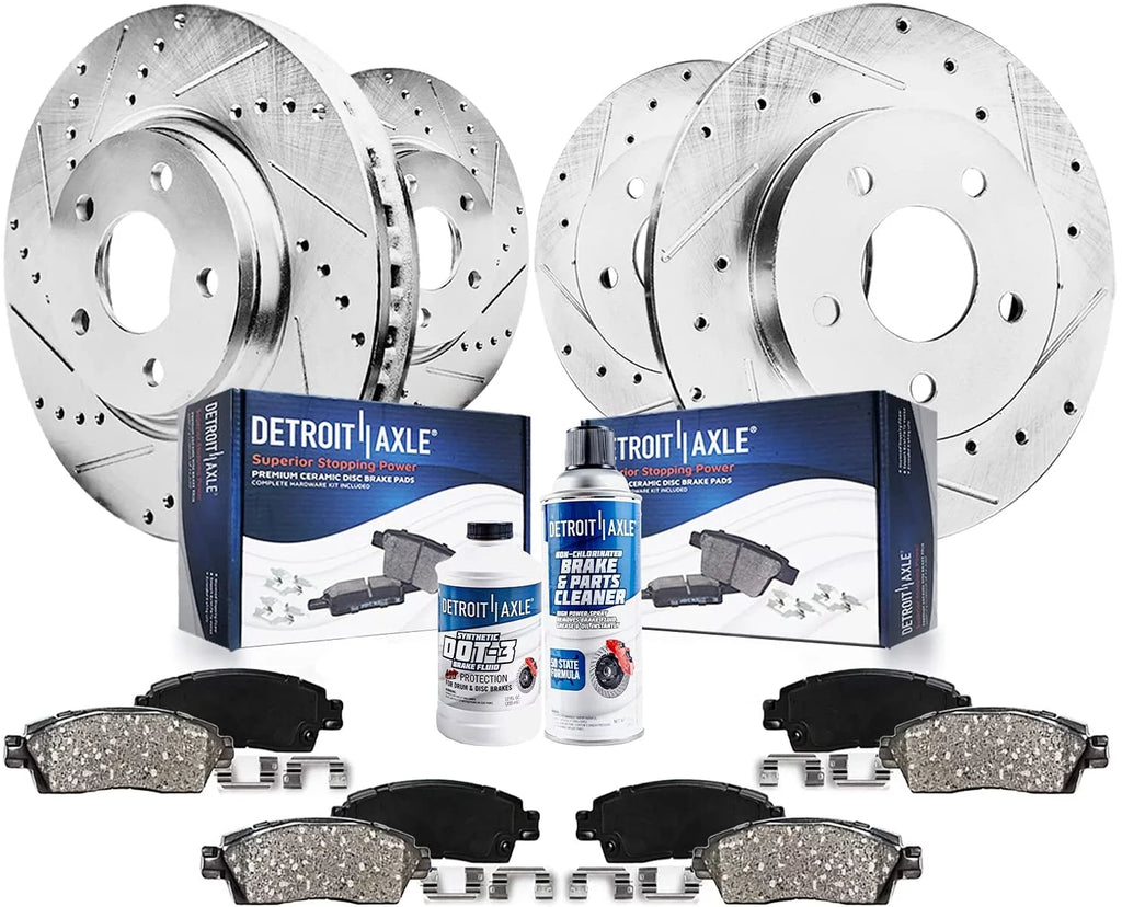 Drilled and Slotted Brake Kit Ceramic Brake Pads G734