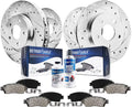 Drilled and Slotted Brake Kit Ceramic Brake Pads G734