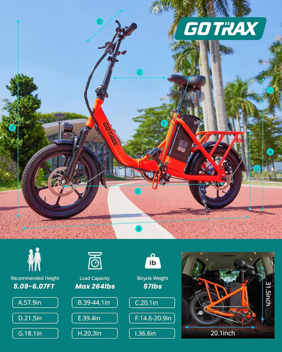 16" 350W Folding Electric Bike U466