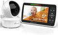 5" Large Display Video Baby Monitor with Infrared Night Vision, Temperature Display, Two Way Audio W2401