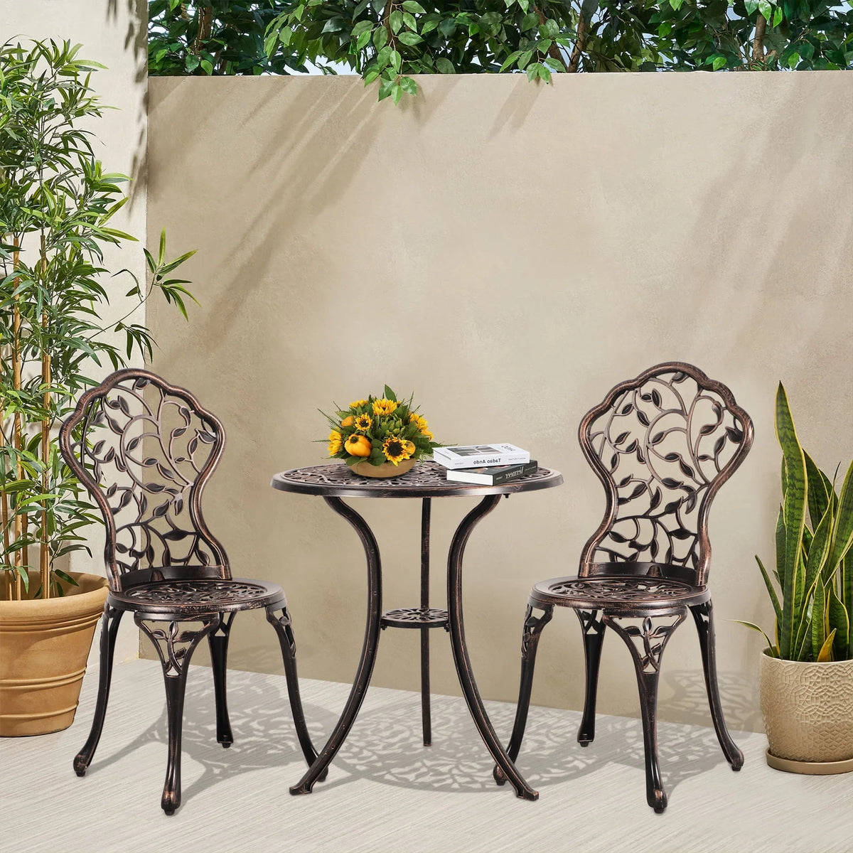 3-Piece Cast Aluminum Outdoor Bistro Set I1316
