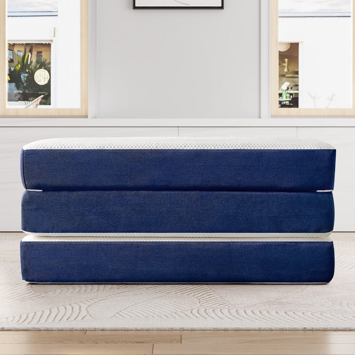 4 inch Memory Foam Folding Mattress with Washable Cover X78085