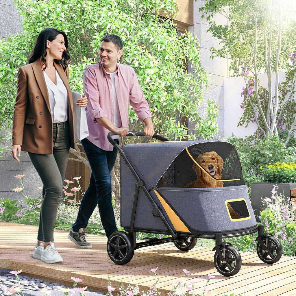 Pet Stroller with Brakes and Storage Pocket B415701